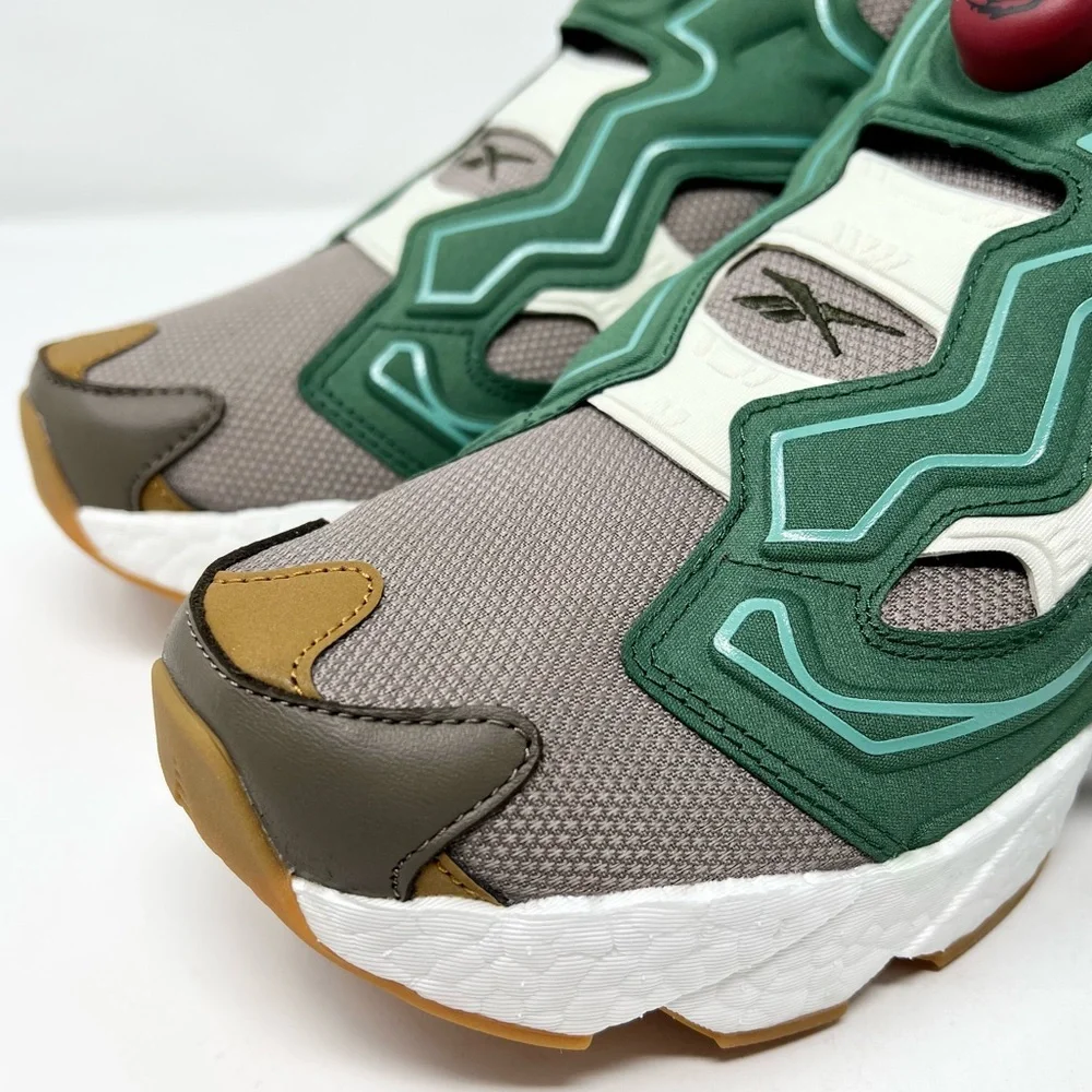 Reebok x adidas x BBC INSTAPUMP FURY BOOST GREEN Low Top Athletic Sneakers - Picture 2 of 15